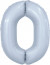Логотип «Шар (40''/102 см) Цифра, 0 Slim, Небесный, 1 шт. в уп.»