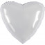 Логотип «Шар (36''/91 см) Сердце, Белый блеск, 1 шт. в уп.»