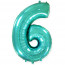 Логотип «Шар (40''/102 см) Цифра, 6, Тиффани, 1 шт. в уп.»