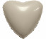 Логотип «Шар (19''/48 см) Сердце, Мистик, Кремовый, Сатин, 1 шт.»