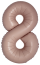 Логотип «Шар (40''/102 см) Цифра, 8 Slim, Винтажная роза, Матовый, 1 шт. в уп.»