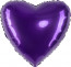 Логотип «Шар (18''/46 см) Сердце, Фиолетовый, 1 шт.»