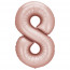 Логотип «Шар (40''/102 см) Цифра, 8, Винтажная роза, Сатин, 1 шт. в уп.»