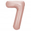 Логотип «Шар (40''/102 см) Цифра, 7, Винтажная роза, Сатин, 1 шт. в уп.»