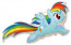Логотип «Шар (43''/109 см) Фигура, My Little Pony, Лошадка Радуга, 1 шт.»