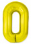 Логотип «Шар (40''/102 см) Цифра, 0 Slim, Золото, 1 шт. в уп.»