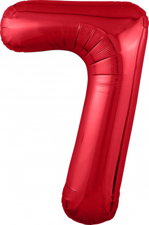 Логотип «Шар (40''/102 см) Цифра, 7 Slim, Красный, 1 шт. в уп.»
