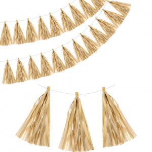 Логотип «Гирлянда Тассел, Золото, 35*12 см, 12 листов.»