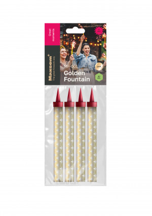 Логотип «Свеча Фонтан для торта, 40 сек, Золото, 12,5 см, 4 шт.»