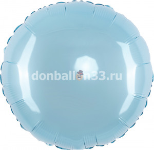 Логотип «Шар (18''/46 см) Круг, Голубой, Макарунс, 1 шт.»