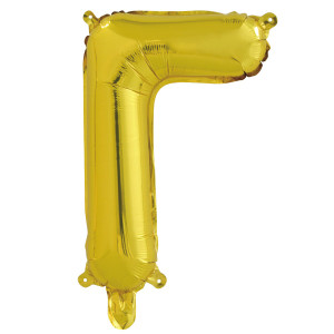 Логотип «Шар с клапаном (16''/41 см) Мини-буква, Г, Золото, 1 шт. в уп.»