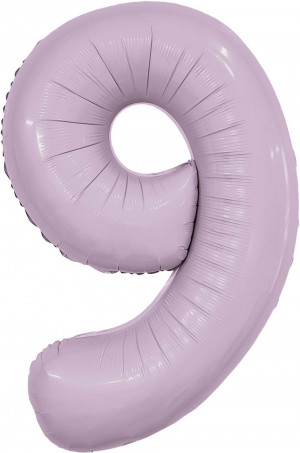 Логотип «Шар (40''/102 см) Цифра, 9 Slim, Орхидея, 1 шт. в уп.»
