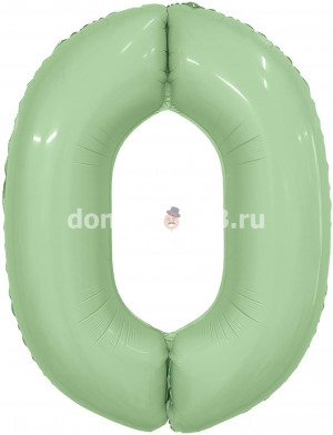 Логотип «Шар (40''/102 см) Цифра, 0 Slim, Олива, 1 шт. в уп.»