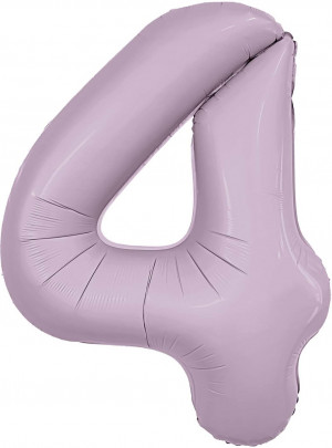 Логотип «Шар (40''/102 см) Цифра, 4 Slim, Орхидея, 1 шт. в уп.»
