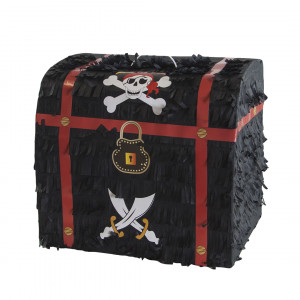 Логотип «Пиньята Пиратский сундук, Черный, 29,5*27*22 см, 1 шт. в упак.»