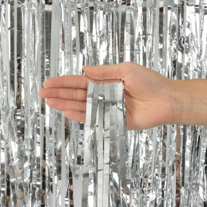 Логотип «Занавес Дождик Серебро, Металлик, 100*300 см, 1 шт.»