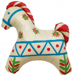 Логотип «Шар (32''/81 см) Фигура, Лошадка Русский узор, 1 шт. в уп.»