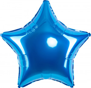Логотип «Шар (18''/46 см) Звезда, Синий, 1 шт.»