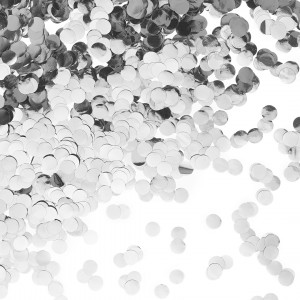 Логотип «Конфетти фольга Круг, Серебро, Металлик, 1 см, 50 г.»