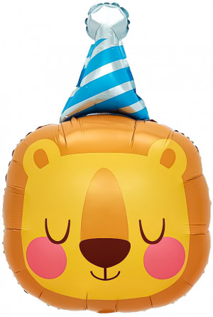 Логотип «Шар (30''/76 см) Фигура, Лев в колпачке, 1 шт.»