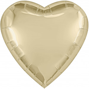 Логотип «Шар (36''/91 см) Сердце, Шампань, 1 шт. в уп.»