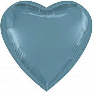 Логотип «Шар (36''/91 см) Сердце, Утренний туман, Бохо, 1 шт. в уп.»