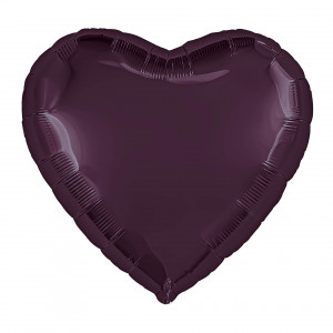 Логотип «Шар (19''/48 см) Сердце, Темная вишня, 1 шт.»