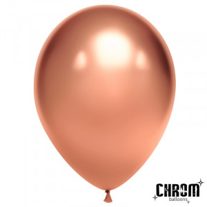 Логотип «Шар (12''/30 см), Розовое Золото, хром, 50 шт.»