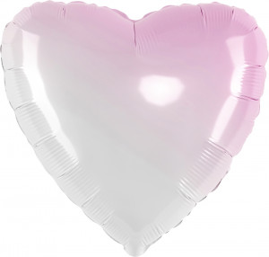 Логотип «Шар (32''/81 см) Сердце, Розовый, Градиент, 1 шт.»