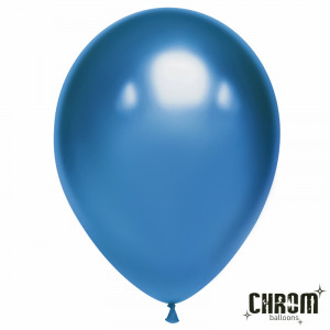 Логотип «Шар (5''/13 см), Синий, хром, 50 шт.»