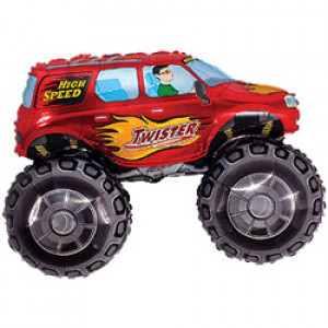 Логотип «Шар (38''/97 см) Фигура, Бигфут, Красный, 1 шт.»