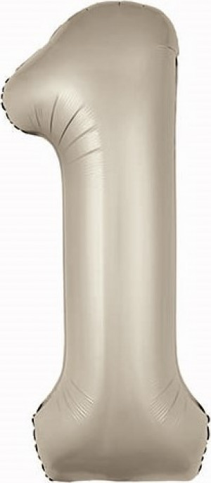 Логотип «Шар (40''/102 см) Цифра, 1 Slim, Мистик, Кремовый, Сатин, 1 шт. в уп.»
