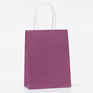 Логотип «Пакет крафт сиреневый, круглая ручка, 15×12×6 см, 120 г»