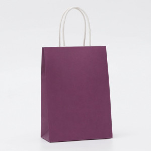 Логотип «Пакет крафт сиреневый, круглая ручка, 15×21×8 см, 120 г»