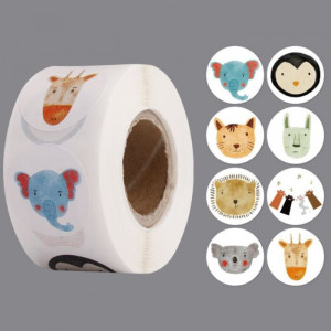 Логотип «Наклейка "Нарисованные звери" d=2,5 см, 1 шт. на выбор»