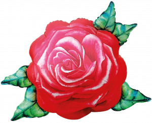 Логотип «Шар (32''/81 см) Цветок, Акварельная роза, Красный, 1 шт. в уп.»