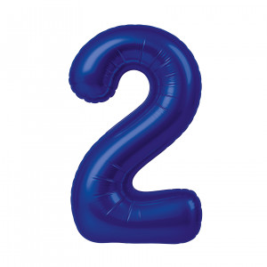 Логотип «Шар (40''/102 см) Цифра, 2 Slim, Полуночно-синий, 1 шт. в уп.»