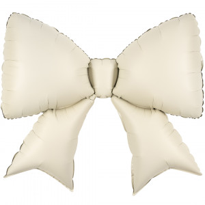 Логотип «Шар (39''/99 см) Фигура, Бант, Кремовый, Сатин, 1 шт. в уп.»