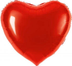 Логотип «Шар (24''/61 см) Сердце, Красный, Металлик, 1 шт. в уп.»