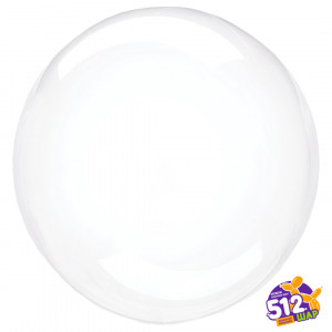 Логотип «Шар с клапаном (18''/46 см) Сфера, Deco Bubble, Прозрачный, Кристалл, 1 шт. в уп.»