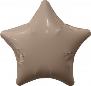 Логотип «Шар (30''/76 см) Звезда, Мистик, Какао, Сатин, 1 шт. в уп.»