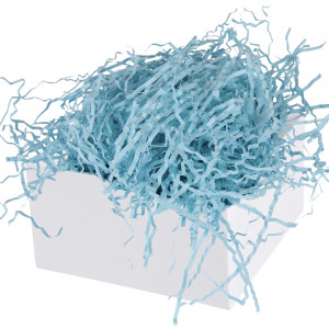 Логотип «Наполнитель для коробок, бумага, Голубая незабудка, 50 г.»