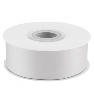 Логотип «Лента атласная (2,5 см*22,85 м) Яркое серебро, 1 шт.»