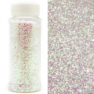 Логотип «Конфетти фольга Шестиугольники, Белый, Голография, 0,1 см, 90 г.»