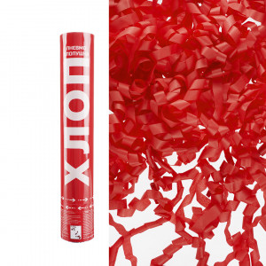 Логотип «Пневмохлопушка (12/30 см), Хлопни, Серпантин тишью, Красный, 1 шт.»