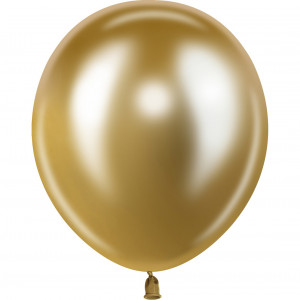 Логотип «Шар (18''/46 см), Золото, хром, 10 шт.»