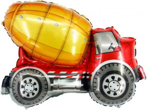Логотип «Шар с клапаном (13''/33 см) Мини-фигура, Бетономешалка, 1 шт.»