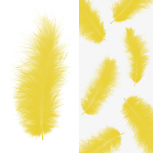 Логотип «Перья, Премиум, Желтый, 12-15 см, 30 шт.»