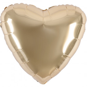 Логотип «Шар (19''/48 см) Сердце, Шампань, 1 шт.»