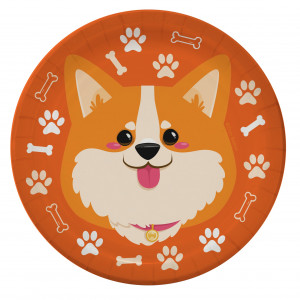 Логотип «Тарелки (7''/18 см) Корги, 6 шт.»